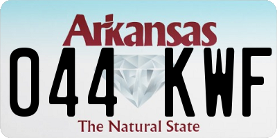 AR license plate 044KWF