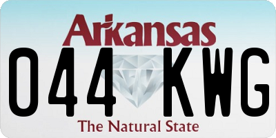 AR license plate 044KWG