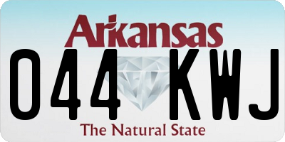 AR license plate 044KWJ
