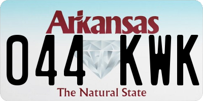 AR license plate 044KWK