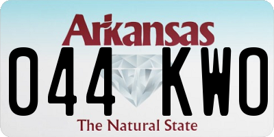 AR license plate 044KWO