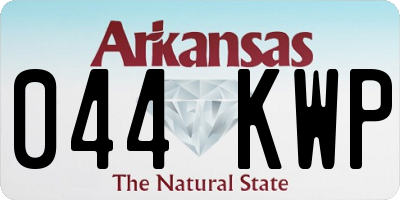 AR license plate 044KWP