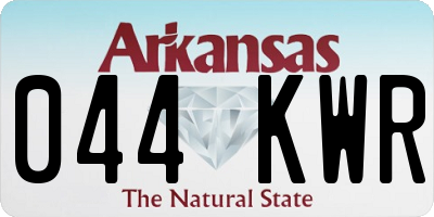 AR license plate 044KWR