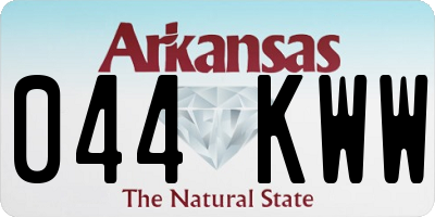 AR license plate 044KWW