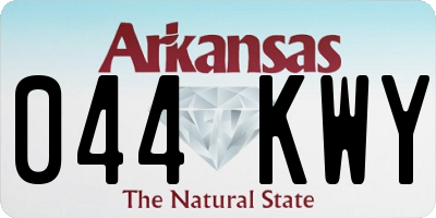 AR license plate 044KWY