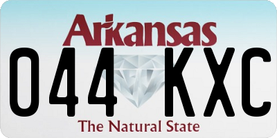 AR license plate 044KXC