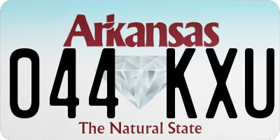 AR license plate 044KXU
