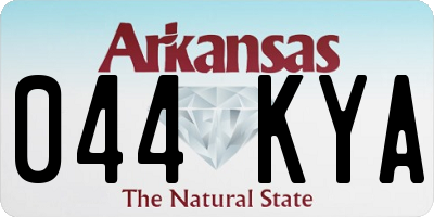 AR license plate 044KYA