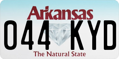 AR license plate 044KYD