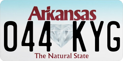 AR license plate 044KYG