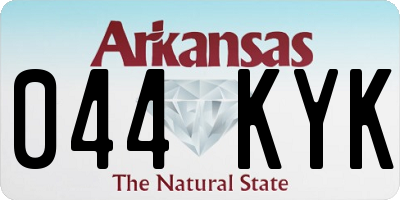 AR license plate 044KYK
