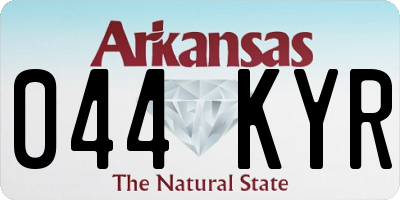 AR license plate 044KYR