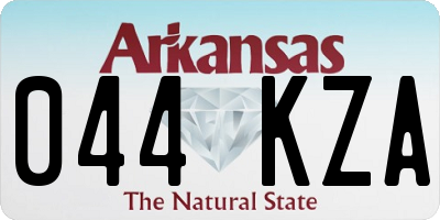 AR license plate 044KZA