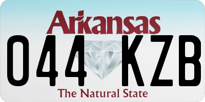AR license plate 044KZB