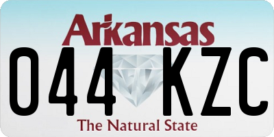 AR license plate 044KZC