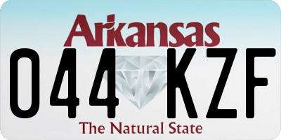 AR license plate 044KZF