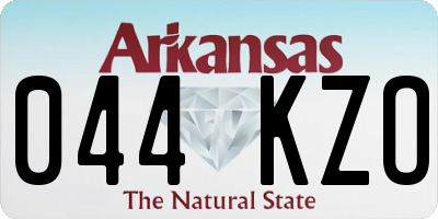 AR license plate 044KZO