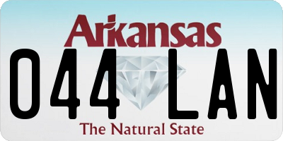 AR license plate 044LAN