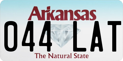 AR license plate 044LAT