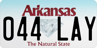 AR license plate 044LAY