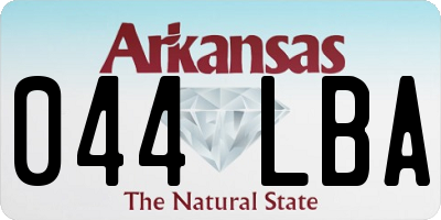 AR license plate 044LBA