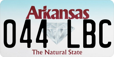 AR license plate 044LBC