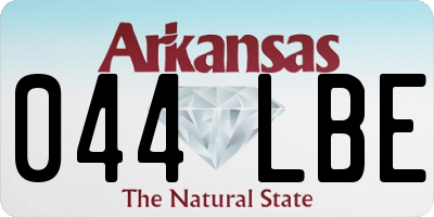 AR license plate 044LBE