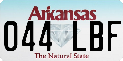 AR license plate 044LBF
