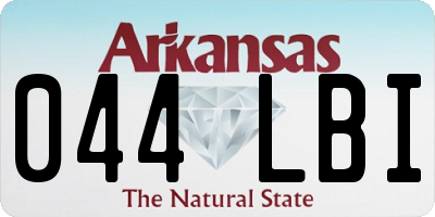 AR license plate 044LBI