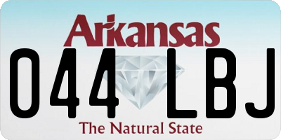 AR license plate 044LBJ