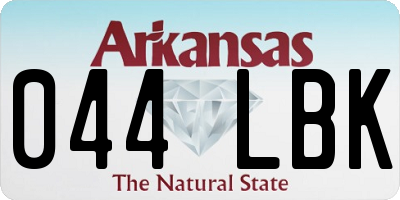 AR license plate 044LBK