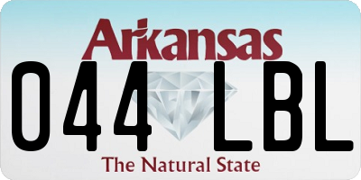 AR license plate 044LBL