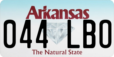 AR license plate 044LBO