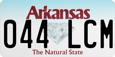 AR license plate 044LCM