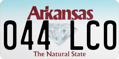 AR license plate 044LCO