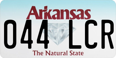AR license plate 044LCR