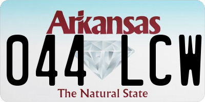 AR license plate 044LCW