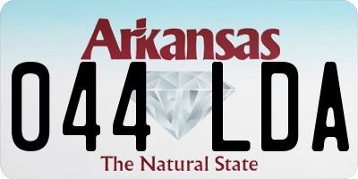 AR license plate 044LDA