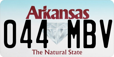 AR license plate 044MBV
