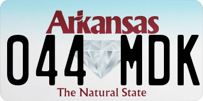 AR license plate 044MDK