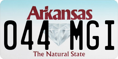 AR license plate 044MGI