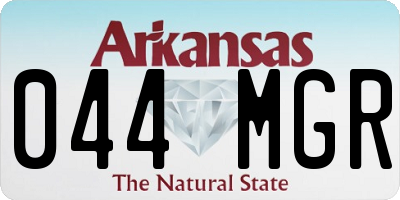 AR license plate 044MGR