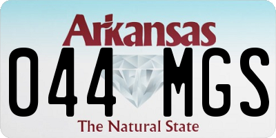 AR license plate 044MGS