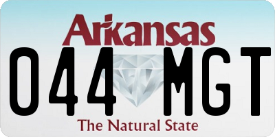 AR license plate 044MGT