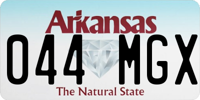 AR license plate 044MGX