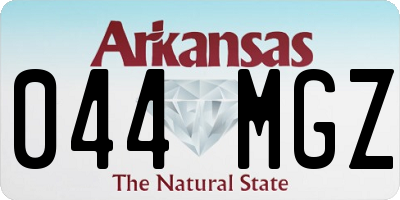AR license plate 044MGZ