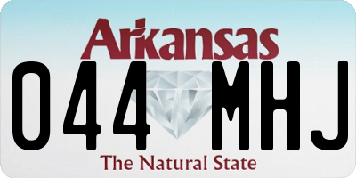 AR license plate 044MHJ