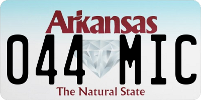 AR license plate 044MIC