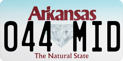 AR license plate 044MID