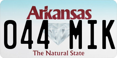 AR license plate 044MIK
